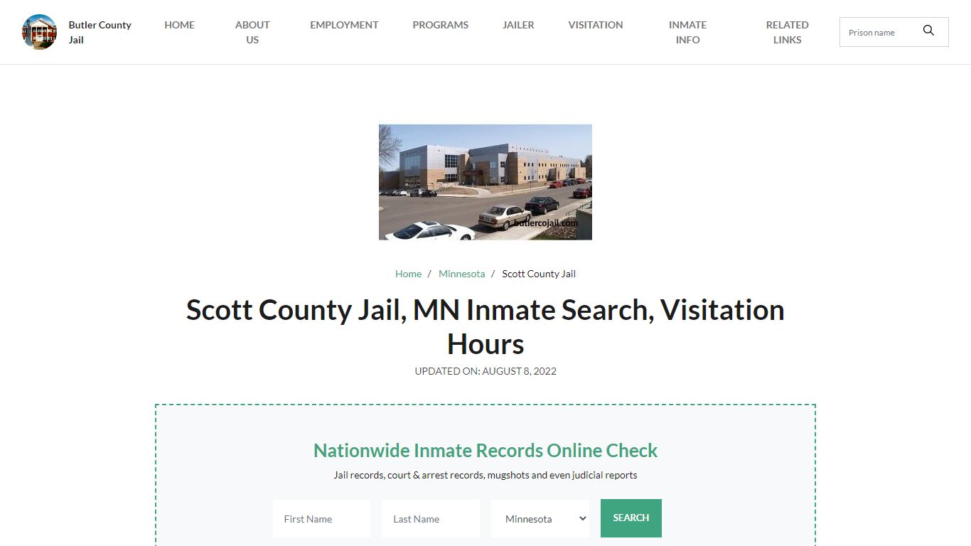 Scott County Jail, MN Inmate Search, Visitation Hours